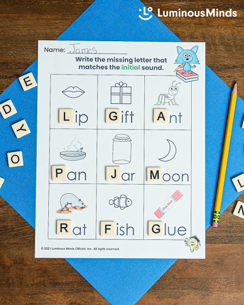 Phoneme Initial Sounds Worksheet and Activity