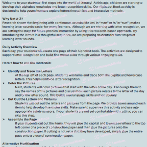 Expanded Learning and Afterschool Program Lesson Plans TK PreK