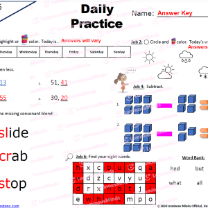 Daily Practice Sample Answer Key