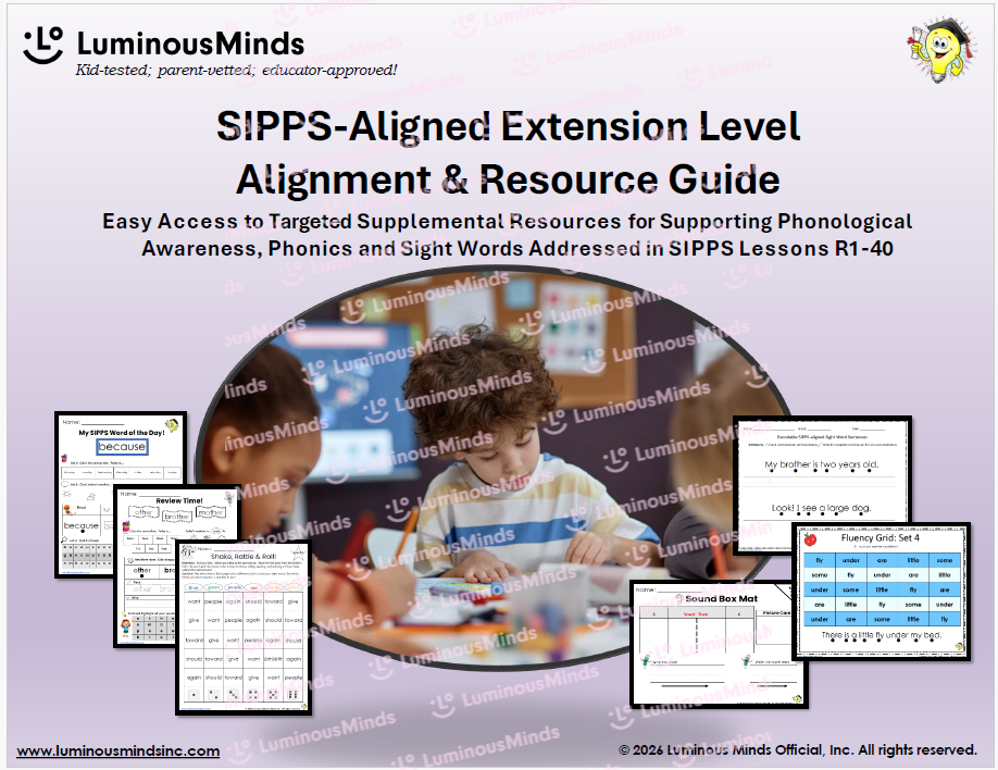 SIPPS Extension Level Alignment Doc and Resource Guide_Luminous Minds_Cover Page