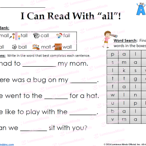 Practice with all spelling pattern student practice page