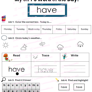 SIPPS-Aligned Plus Level Sight Word Bundle Pack Sight Word Have