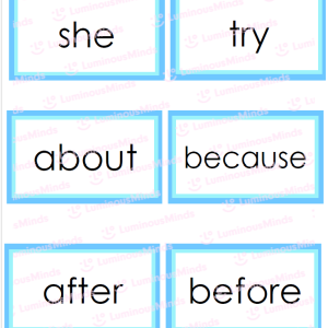 Benchmark-Aligned Second Grade High Frequency Words Sample Student Flashcards