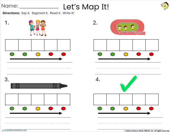 Let's Map It! Consonant Blend Sound Mapping Student Worksheet and Learning Mat 1