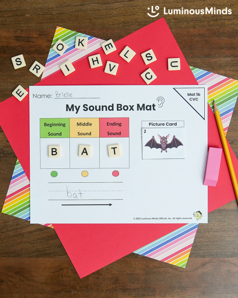Word Building Sound Box Learning Mat CVC