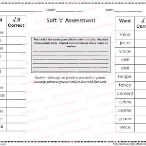 Soft C Optional Student Reading Assessment 1