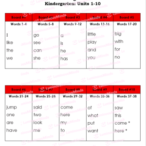 Benchmark-Aligned Kindergarten Shake, Rattle Roll Center Station Sight Word Games Bundle Teacher and Parent Reference Sheet