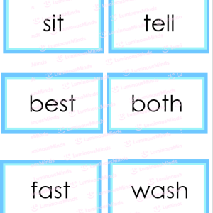 95 Phonics Core Program-Aligned High Frequency Words First Grade Flashcards Sample Page