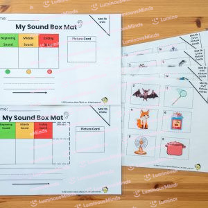 Early Reader Hands On Word Building Learning Mat Kit CVC and CVCe Words Sample 1