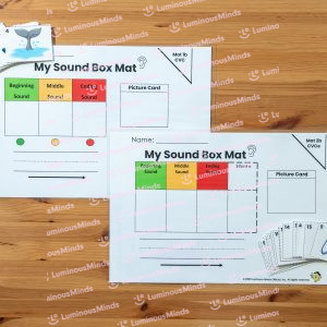 Hands On Early Reader Word Building Phonics Learning Mat Kit CVC and CVCe Words Sample 2