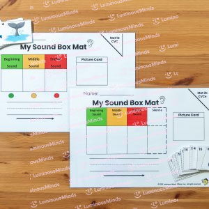 Hands On Early Reader Word Building Phonics Learning Mat Kit CVC and CVCe Words Sample 3
