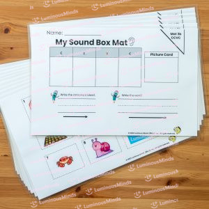 Hands On Consonant Blends Beginning Blends Sound Box Word Building Mat Class Set of 5 Sample 2