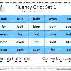 Wonders Aligned Sight Word Fluency Grids and Decodable Touch Read Write Sentence Bundle Pack_Fluency Grid 1 Student Activity